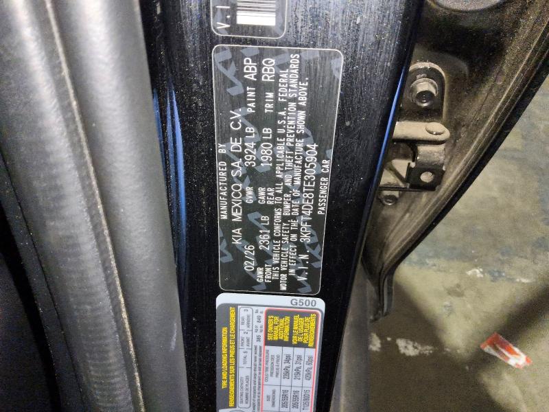 Aukcja sprzedaży 2026 Kia K4, vin: 3KPFT4DE8TE305904, numer aukcji: 63566726