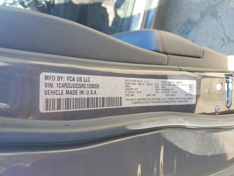 Продажа на аукционе авто 2024 Dodge Durango, vin: 1C4RDJDG5RC139559, номер лота: 66393116