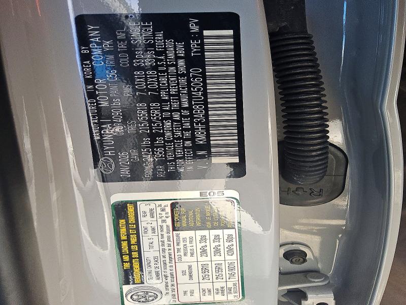 64388496 :رقم المزاد ، KM8HF3AB8TU450670 vin ، 2026 Hyundai Kona مزاد بيع