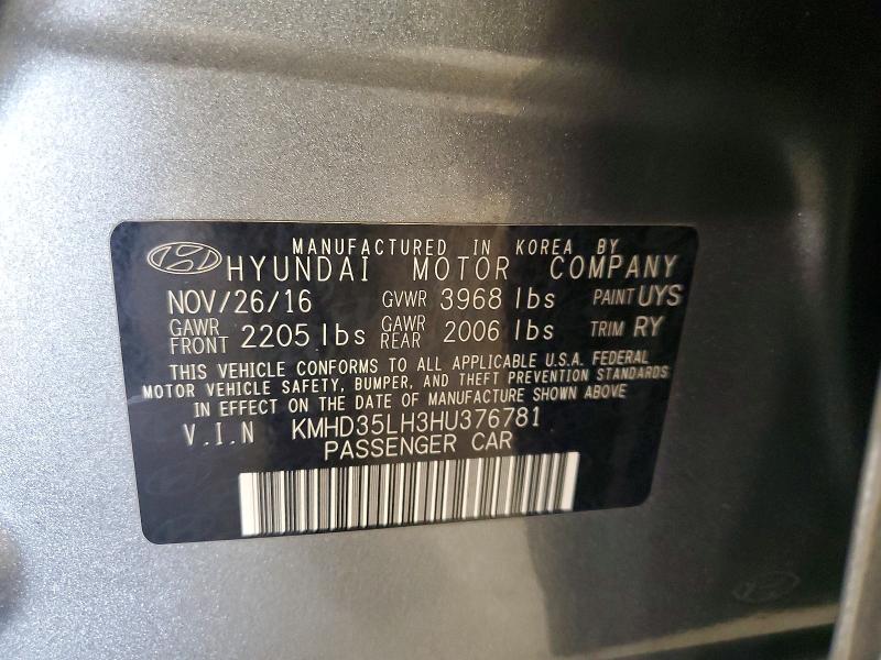 Продаж на аукціоні авто 2017 Hyundai Elantra Gt, vin: KMHD35LH3HU376781, номер лоту: 64119816