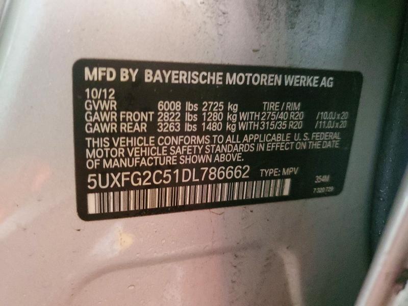 Aukcja sprzedaży 2013 Bmw X6, vin: 5UXFG2C51DL786662, numer aukcji: 68365226