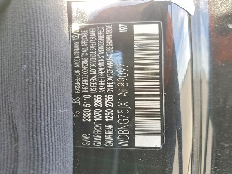 2001 Mercedes-benz S მანქანა იყიდება აუქციონზე, vin: WDBNG75JX1A189097, აუქციონის ნომერი: 66012906