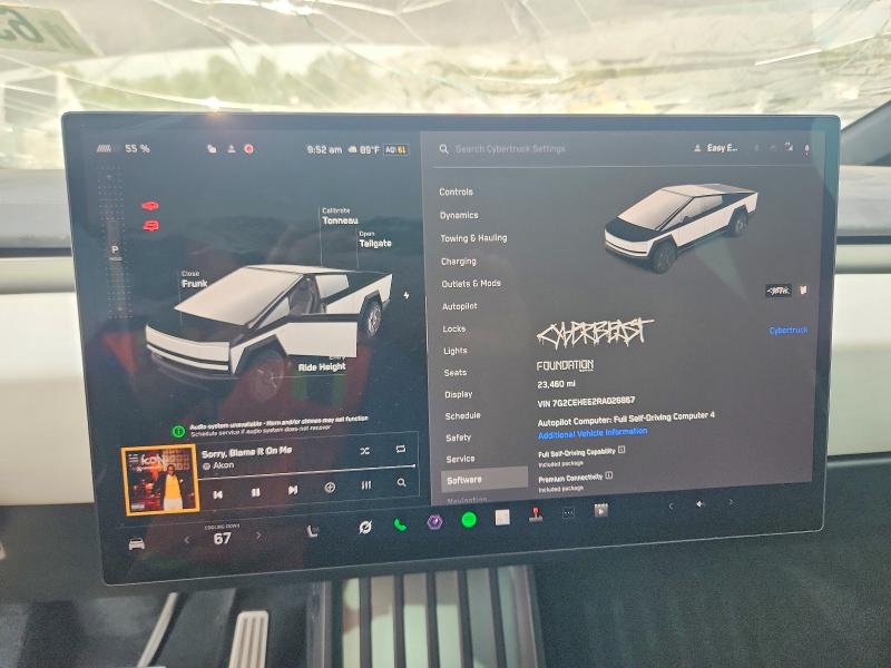 63858986 :رقم المزاد ، 7G2CEHEE2RA026867 vin ، 2024 Tesla Cybertruck مزاد بيع