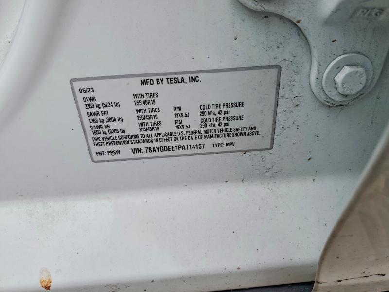 Aukcja sprzedaży 2023 Tesla Model Y, vin: 7SAYGDEE1PA114157, numer aukcji: 65467566