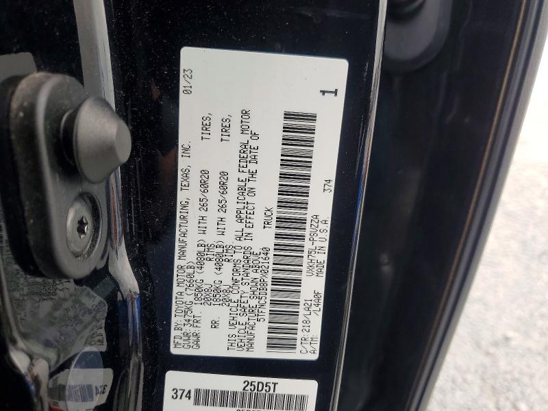 Aukcja sprzedaży 2023 Toyota Tundra, vin: 5TFNC5DB8PX021640, numer aukcji: 66244336