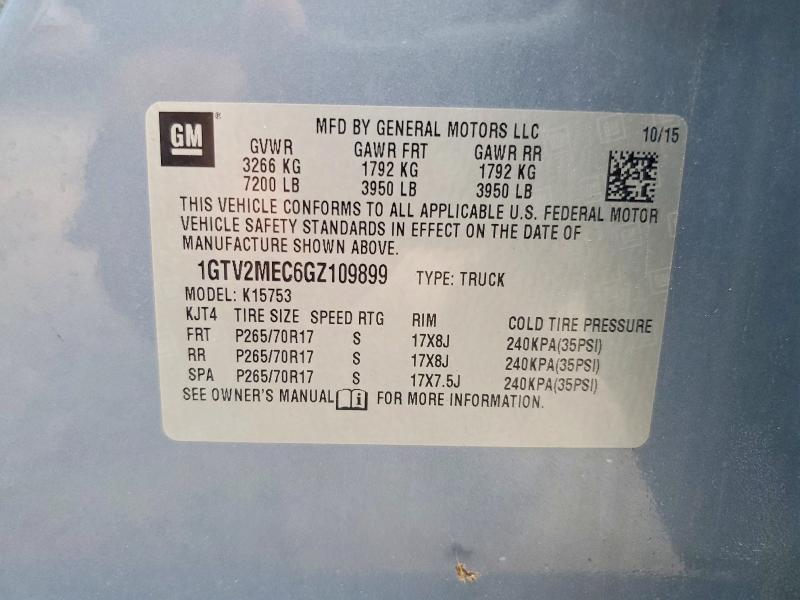 Aukcja sprzedaży 2016 Gmc Sierra, vin: 1GTV2MEC6GZ109899, numer aukcji: 64324206