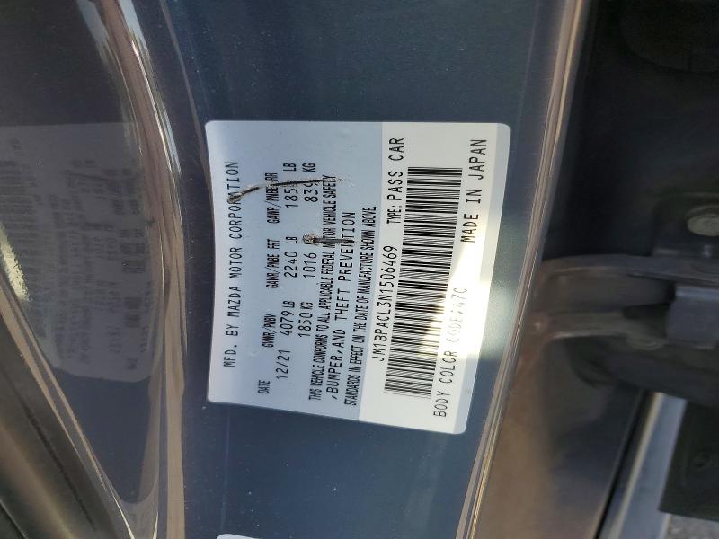 Продаж на аукціоні авто 2022 Mazda 3, vin: JM1BPACL3N1506469, номер лоту: 64099546