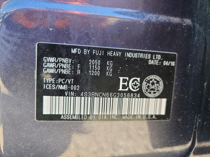 Продажа на аукционе авто 2016 Subaru Legacy, vin: 4S3BNCN66G3056834, номер лота: 63563676