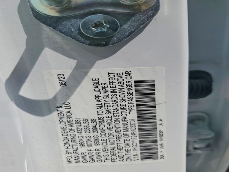 Продаж на аукціоні авто 2023 Honda Accord, vin: 1HGCY1F24PA033707, номер лоту: 66453196