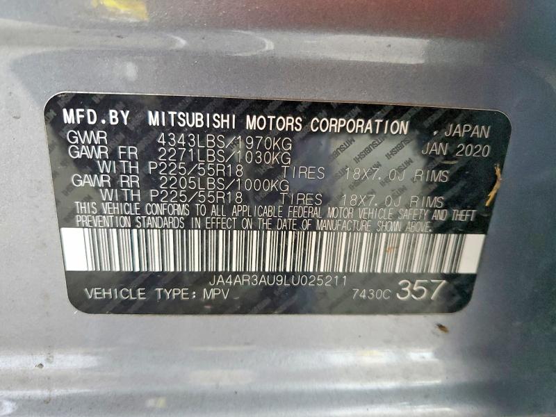Aukcja sprzedaży 2020 Mitsubishi Outlander Sport, vin: JA4AR3AU9LU025211, numer aukcji: 64580766