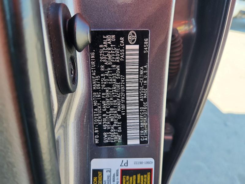 64559476 :رقم المزاد ، 4T1BF1FK2FU972427 vin ، 2015 Toyota Camry مزاد بيع
