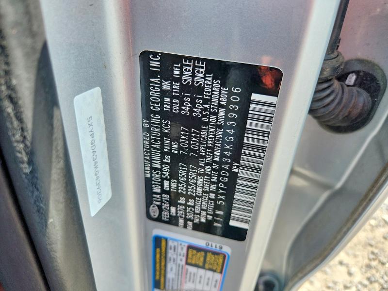 Aukcja sprzedaży 2019 Kia Sorento, vin: 5XYPGDA34KG439306, numer aukcji: 64724376
