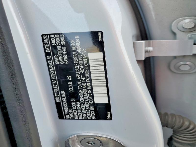64641336 :رقم المزاد ، YSMEG3KA8PL115614 vin ، 2023 Polestar 2 مزاد بيع