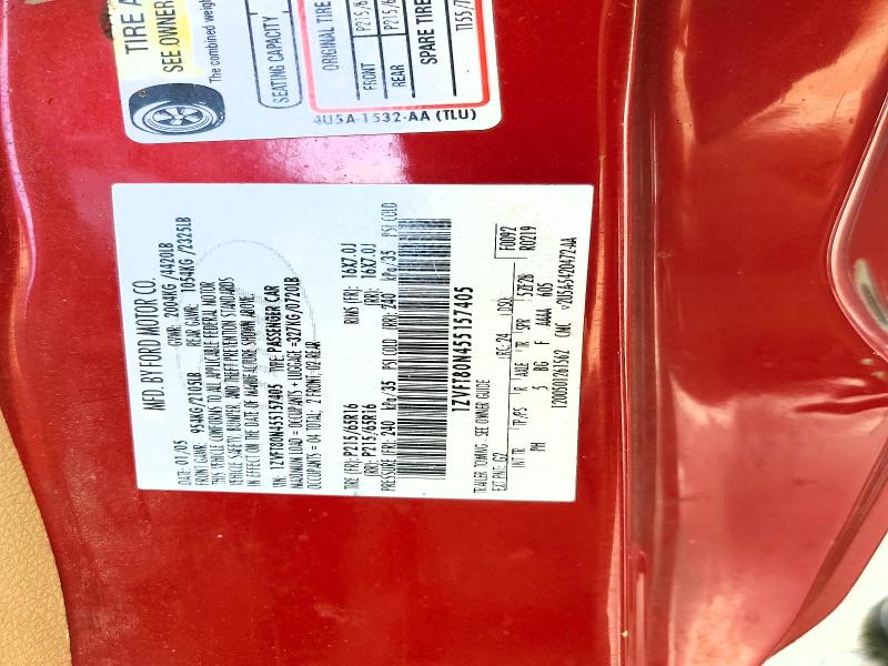 Aukcja sprzedaży 2005 Ford Mustang, vin: 1ZVFT80N455157405, numer aukcji: 63928646