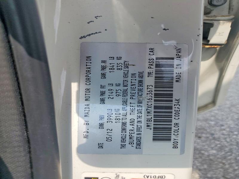63654166 :رقم المزاد ، JM1BL1M7XC1653673 vin ، 2012 Mazda 3 مزاد بيع