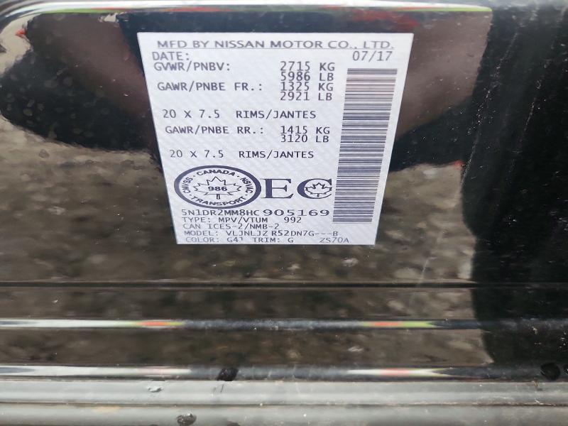 Aukcja sprzedaży 2017 Nissan Pathfinder, vin: 5N1DR2MM8HC905169, numer aukcji: 64827006