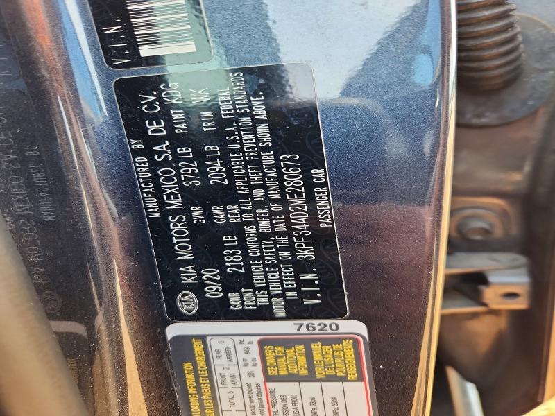 Aukcja sprzedaży 2021 Kia Forte, vin: 3KPF34AD2ME280673, numer aukcji: 66690316