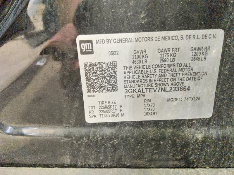64210656 :رقم المزاد ، 3GKALTEV7NL233664 vin ، 2022 Gmc Terrain مزاد بيع