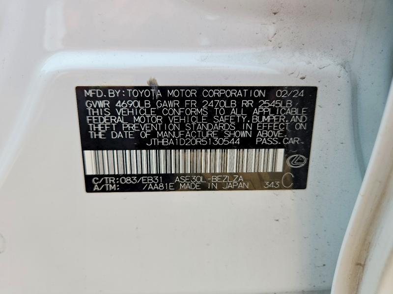 Aukcja sprzedaży 2024 Lexus Is 300, vin: JTHBA1D20R5130544, numer aukcji: 66542146