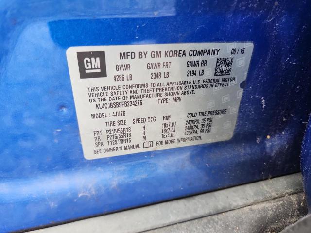 Продаж на аукціоні авто 2015 Buick Encore, vin: KL4CJBSB9FB234276, номер лоту: 65240836