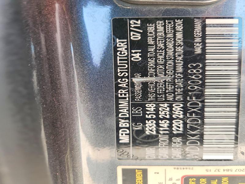 Aukcja sprzedaży 2013 Mercedes-benz E, vin: WDDKK7DFXDF190683, numer aukcji: 63206586