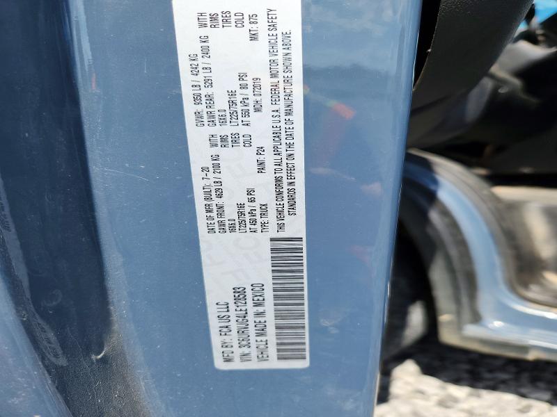 66549416 :رقم المزاد ، 3C6URVJG4LE128583 vin ، 2020 Ram Promaster 3500 مزاد بيع