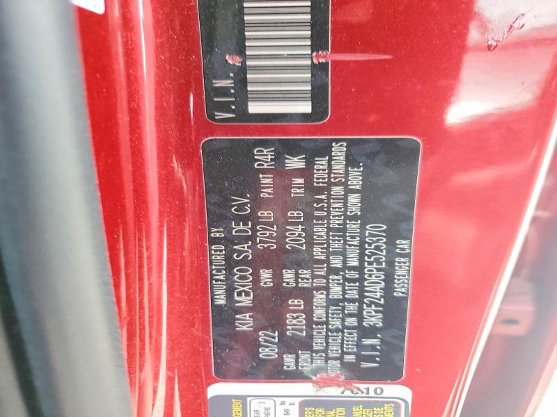 65050346 :رقم المزاد ، 3KPF24AD6PE525370 vin ، 2023 Kia Forte مزاد بيع