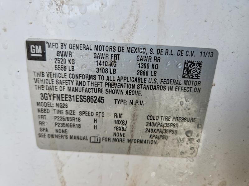 Продаж на аукціоні авто 2014 Cadillac Srx, vin: 3GYFNEE31ES586245, номер лоту: 65127326