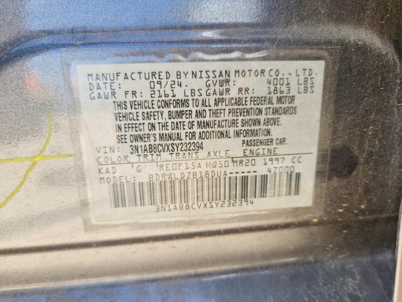 Aukcja sprzedaży 2025 Nissan Sentra, vin: 3N1AB8CVXSY232394, numer aukcji: 65028816