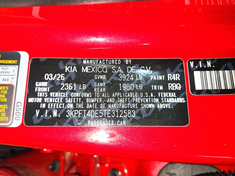 Продажа на аукционе авто 2026 Kia K4, vin: 3KPFT4DE5TE312583, номер лота: 64483496