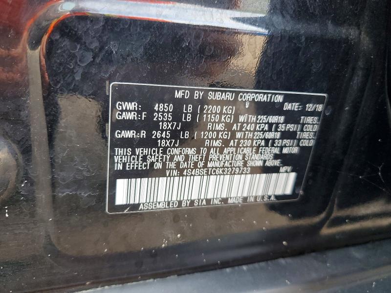 Aukcja sprzedaży 2019 Subaru Outback, vin: 4S4BSETC6K3279733, numer aukcji: 64894006