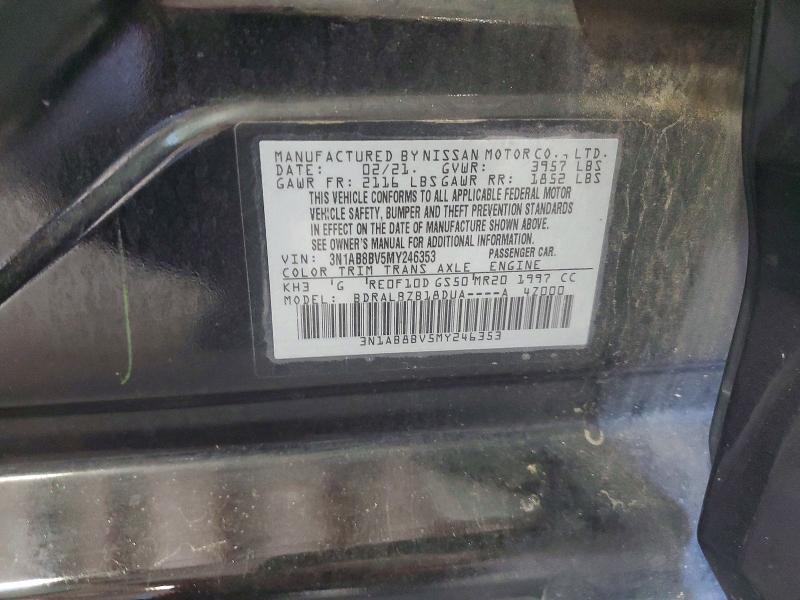 Aukcja sprzedaży 2021 Nissan Sentra, vin: 3N1AB8BV5MY246353, numer aukcji: 66717816