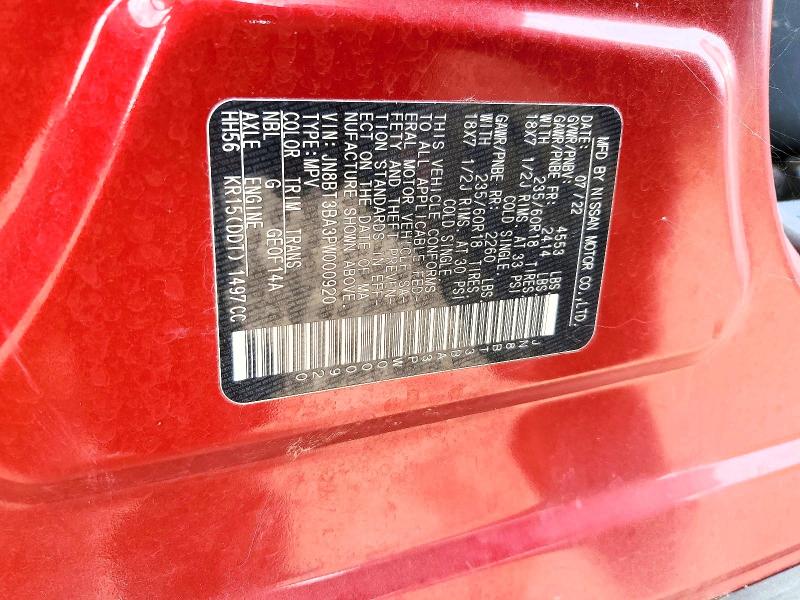 2023 Nissan Rogue მანქანა იყიდება აუქციონზე, vin: JN8BT3BA3PW000920, აუქციონის ნომერი: 66453896