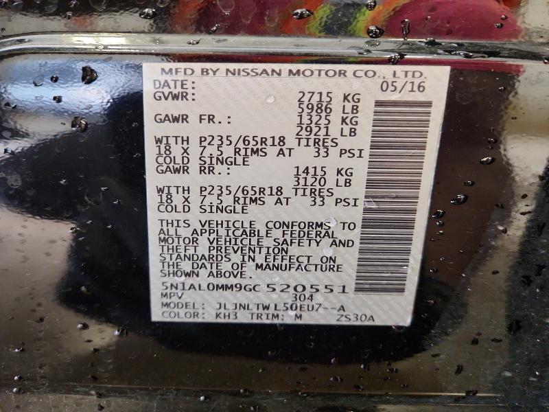 64333576 :رقم المزاد ، 5N1AL0MM9GC520551 vin ، 2016 Infiniti Qx60 مزاد بيع