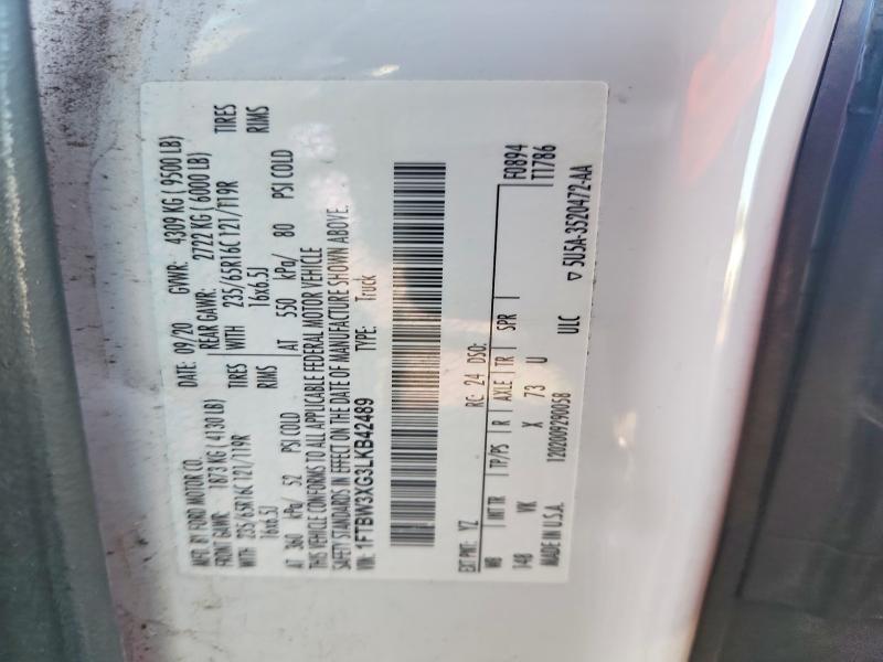 Продажа на аукционе авто 2020 Ford Transit, vin: 1FTBW3XG3LKB42489, номер лота: 65433336