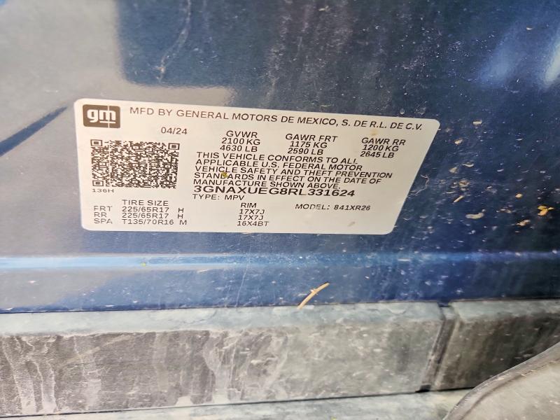Aukcja sprzedaży 2024 Chevrolet Equinox, vin: 3GNAXUEG8RL331624, numer aukcji: 66276966