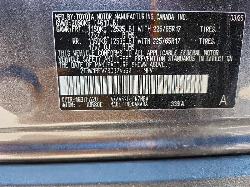 Продаж на аукціоні авто 2025 Toyota Rav4, vin: 2T3W1RFV7SC324562, номер лоту: 66545836