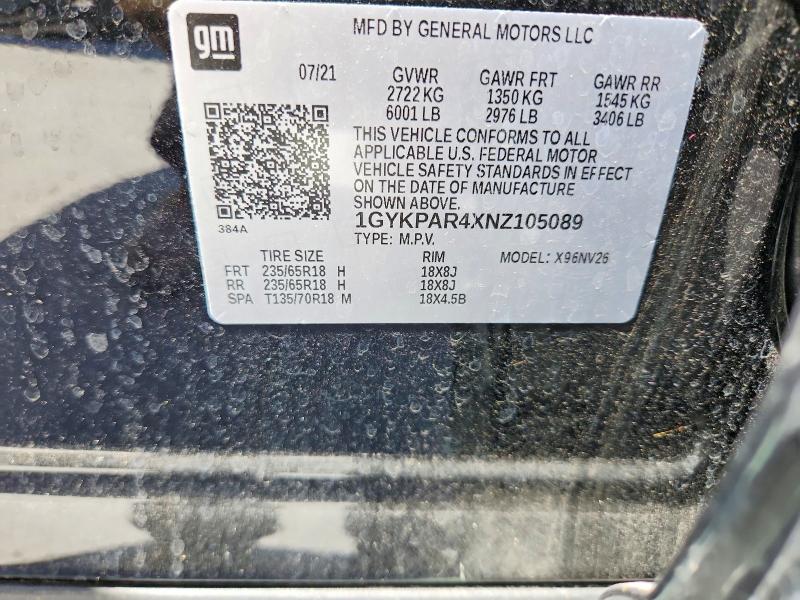 Продажа на аукционе авто 2022 Cadillac Xt6, vin: 1GYKPAR4XNZ105089, номер лота: 64751236