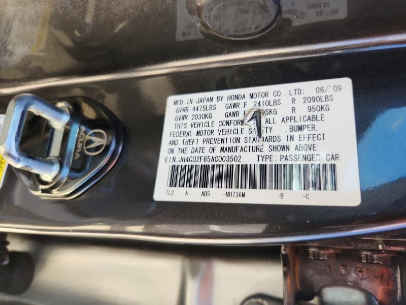 Продажа на аукционе авто 2010 Acura Tsx, vin: JH4CU2F65AC003502, номер лота: 63706956