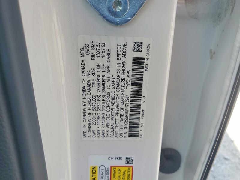 Продаж на аукціоні авто 2023 Honda Cr-v, vin: 2HKRS5H59PH715967, номер лоту: 66997276