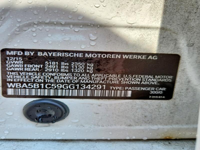 Продажа на аукционе авто 2016 Bmw 535, vin: WBA5B1C59GG134291, номер лота: 64554726