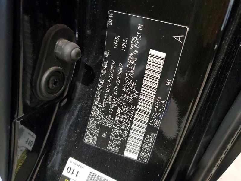 2015 Toyota Sienna მანქანა იყიდება აუქციონზე, vin: 5TDKK3DC8FS539335, აუქციონის ნომერი: 63448186