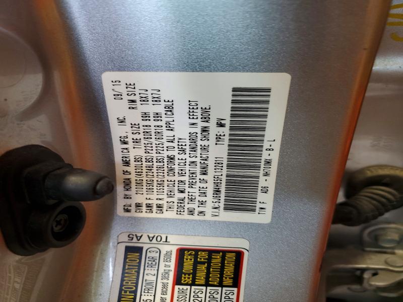 64088016 :رقم المزاد ، 5J6RM4H95FL132811 vin ، 2015 Honda Cr-v مزاد بيع