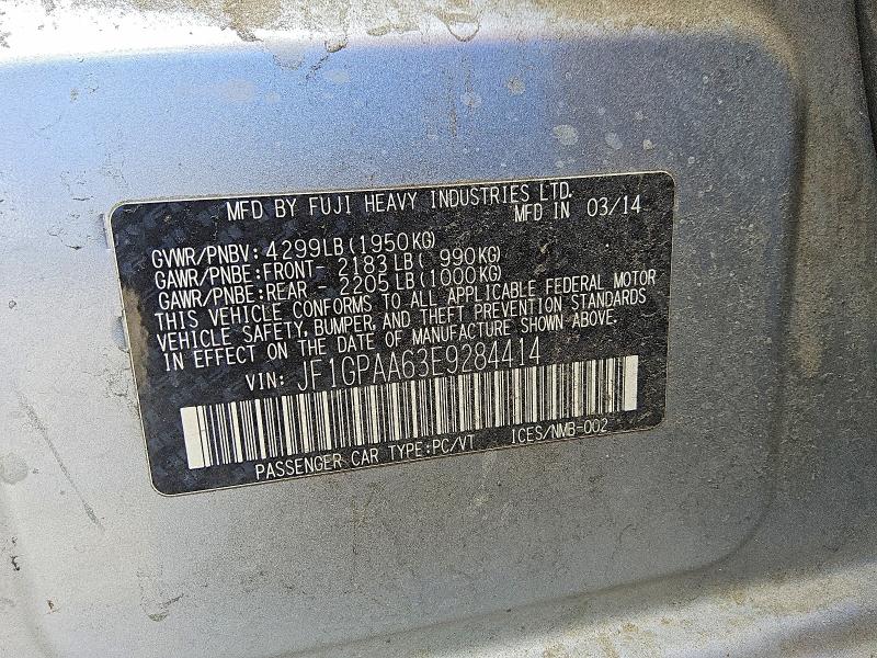 Продаж на аукціоні авто 2014 Subaru Impreza, vin: JF1GPAA63E9284414, номер лоту: 61475636