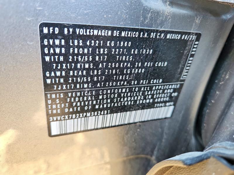 Продаж на аукціоні авто 2023 Volkswagen Taos, vin: 3VVCX7B2XPM362491, номер лоту: 66064426