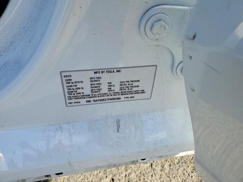 Продаж на аукціоні авто 2023 Tesla Model Y, vin: 7SAYGDEE7PA092486, номер лоту: 65685186