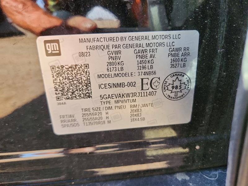 Aukcja sprzedaży 2024 Buick Enclave, vin: 5GAEVAKW3RJ111407, numer aukcji: 66997906