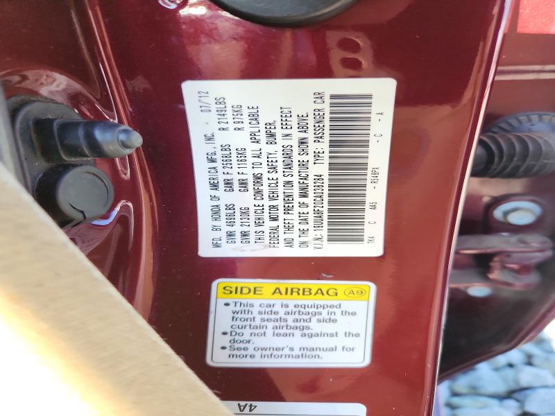 Aukcja sprzedaży 2012 Acura Tl, vin: 19UUA8F20CA038284, numer aukcji: 64391196
