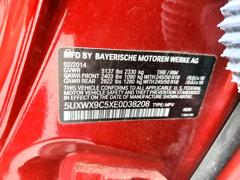 Продажа на аукционе авто 2014 Bmw X3, vin: 5UXWX9C5XE0D38208, номер лота: 63602166