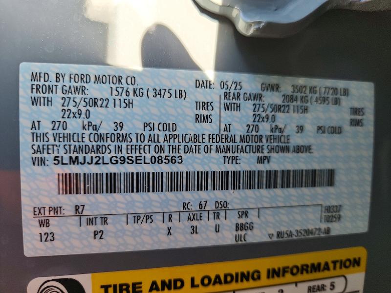 Aukcja sprzedaży 2025 Lincoln Navigator, vin: 5LMJJ2LG9SEL08563, numer aukcji: 65732166